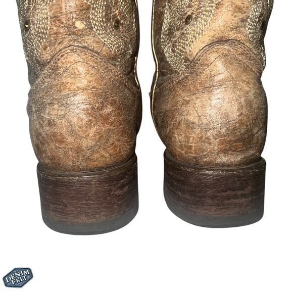 Corral Boots Women’s Metalic Cognac Stitching & Studs Square Toe Western Boots - Picture 9 of 16